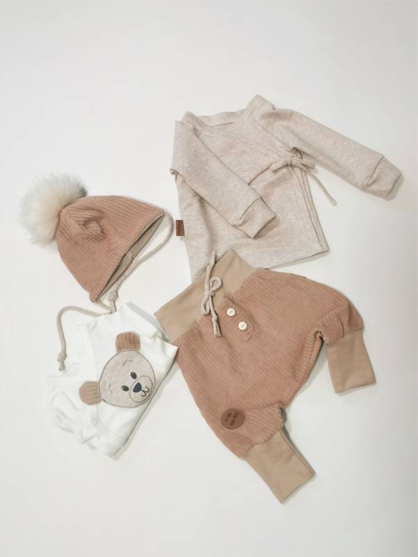 Komplet za dojenčka, rjavo bež Medvedek Hopka Komplet za dojenčka, rjavo bež Medvedek Hopka