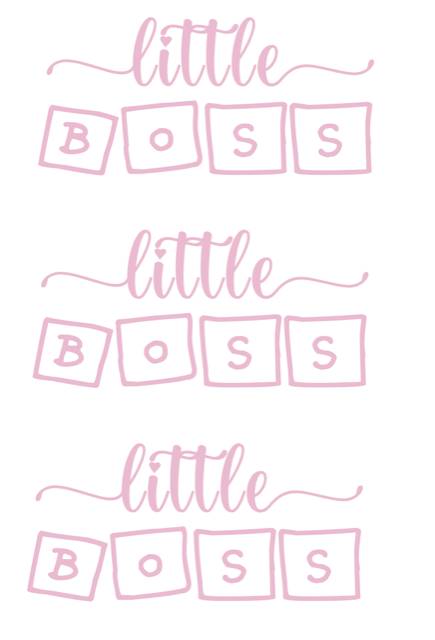 Preslikač za tekstil little boss baby roza Hopka