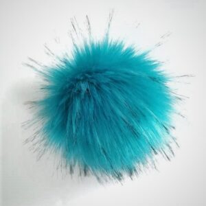 Cof iz umetnega krzna turkizen Hopka