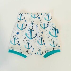 Kratke baggy hlače, turkizna sidra Hopka