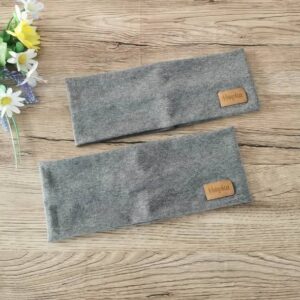 Naglavni trak Enobarven melanž temno siv Hopka