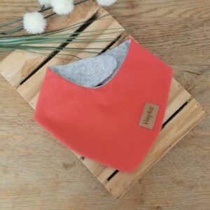 Nepremočljivi slinček Opečno oranžen enobarven Hopka