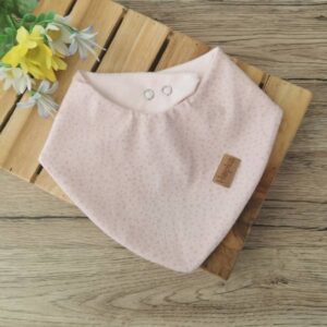 Nepremočljivi slinček Puder roza pegice Hopka