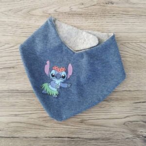 Nepremočljivi slinček Žverca na jeans modri Hopka