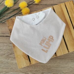 Nepremočljivi slinček Bež črtice Mali lump Hopka