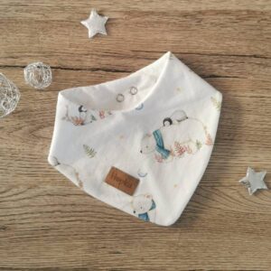 Nepremočljiv slinček Medved in pingvin Hopka