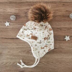 Zimska kapa s podaljšanim delom za ušesa Gozdne živali Hopka
