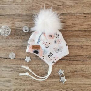 Zimska kapa z vrvicami Ptički Hopka