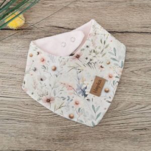 Nepremočljivi slinček Cvetlični pastel Hopka