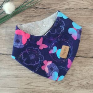 Nepremočljiv slinček Vijola metulji Hopka