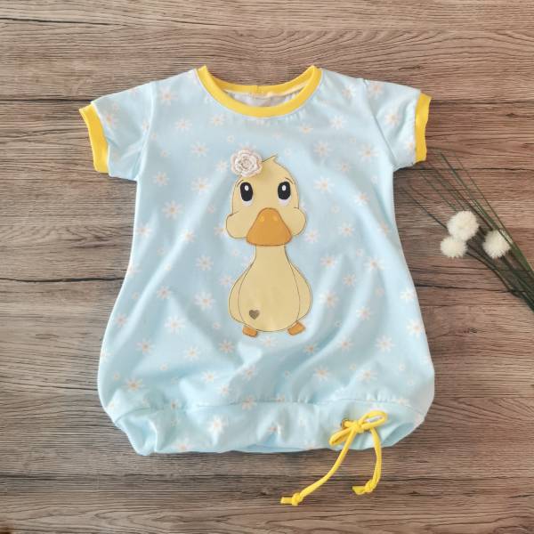 Tunika obleka Mala račka na modri mint Hopka Tunika obleka Mala račka na modri mint Hopka