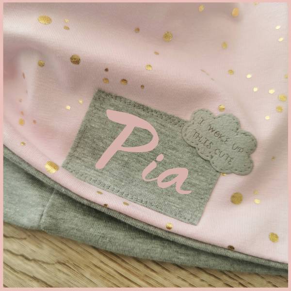 Baggy kapa z imenom Zlate pike na roza Hopka2