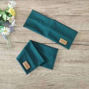 Naglavni trak Enobarven temno zelen Hopka