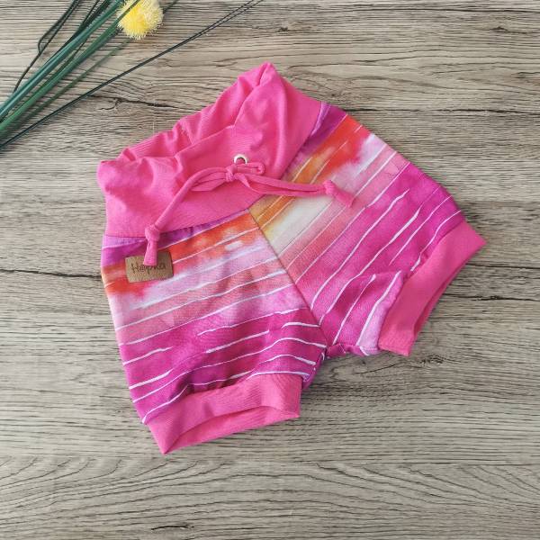 Kratke hlače Watercolor Pink črte Hopka1 Kratke hlače Watercolor Pink črte Hopka1