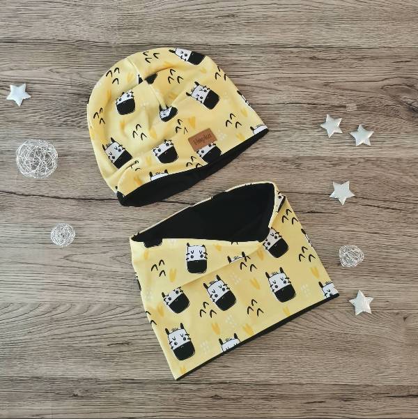 Komplet Žirafe na rumeni Hopka